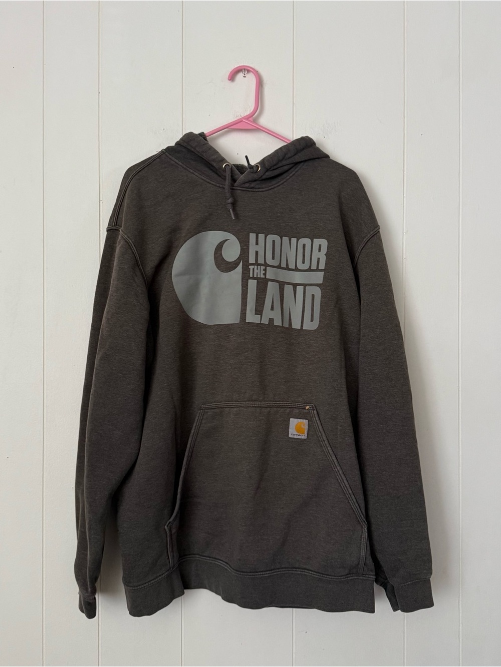 Carhartt "Honor The Land" Loose Fit Graphic Hoodie - Dark Gray XL